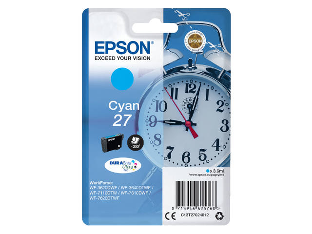 Inktcartridge Epson 27 T2702 blauw
