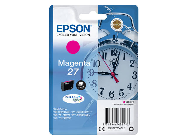 Inktcartridge Epson 27 T2703 rood