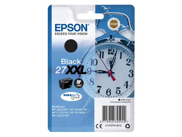 Inktcartridge Epson 27XXL T2791 zwart
