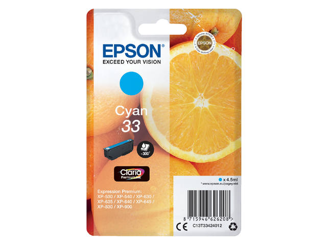 Inktcartridge Epson 33 T3341 blauw