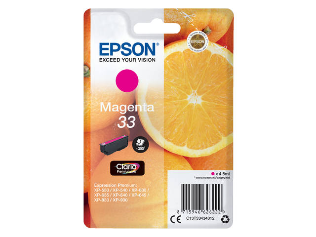 Inktcartridge Epson 33 T3343 rood