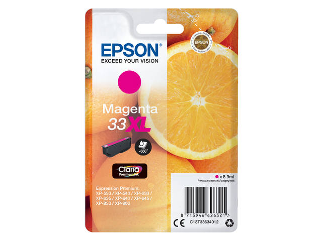 Inktcartridge Epson 33XL T3363 rood