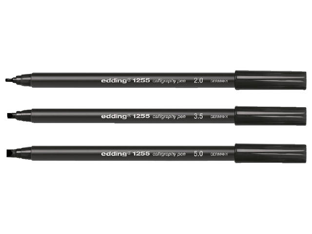 Kalligrafiepen edding 1255 2.0-3.5-5.0mm zwart