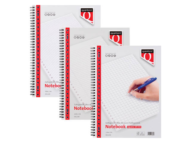 Collegeblok Quantore A4 lijn 23-gaats 4tabs 200pg