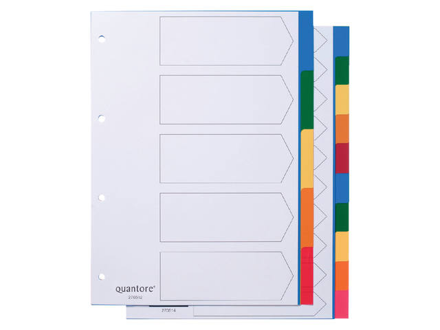 Tabblad Quantore 4rings pp 5-delig assorti