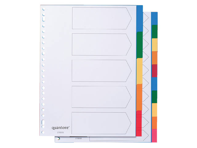 Tabblad Quantore 23rings pp 5-delig assorti