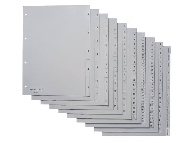 Tabblad Quantore A4 4rings pp 1-7 grijs