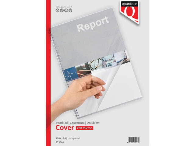 Voorblad Quantore A4 PVC 200micron transparant