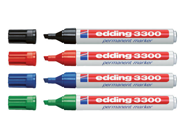 Viltstift edding 3300 schuin 1-5mm zwart