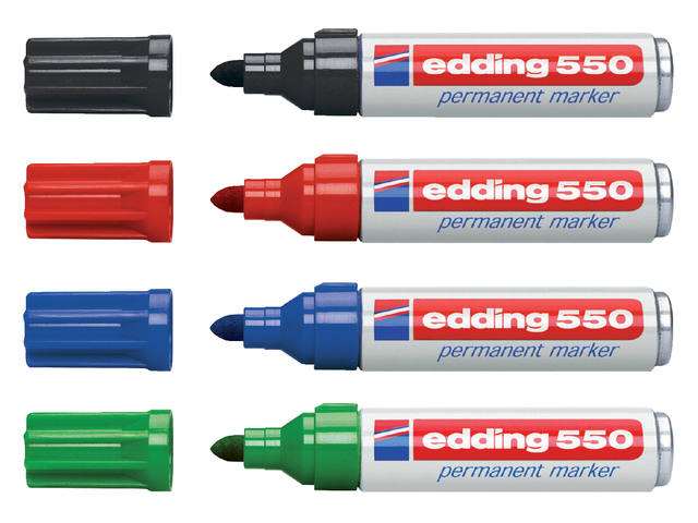 Viltstift edding 550 rond 3-4mm blauw