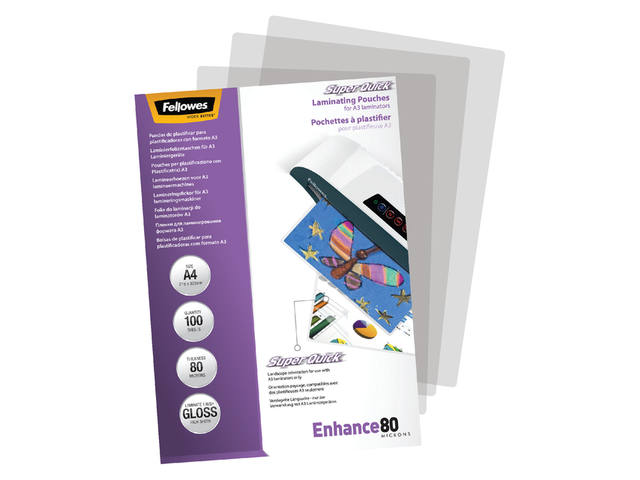 Lamineerhoes Fellowes Superquick A4 2x80micron