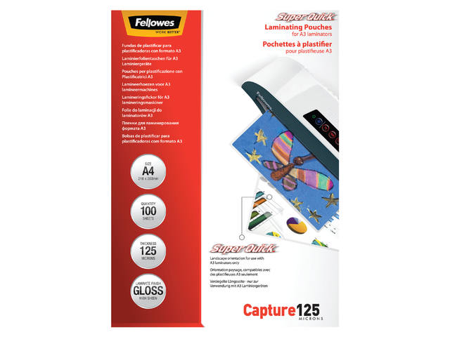 Lamineerhoes Fellowes Superquick A4 2x125micron
