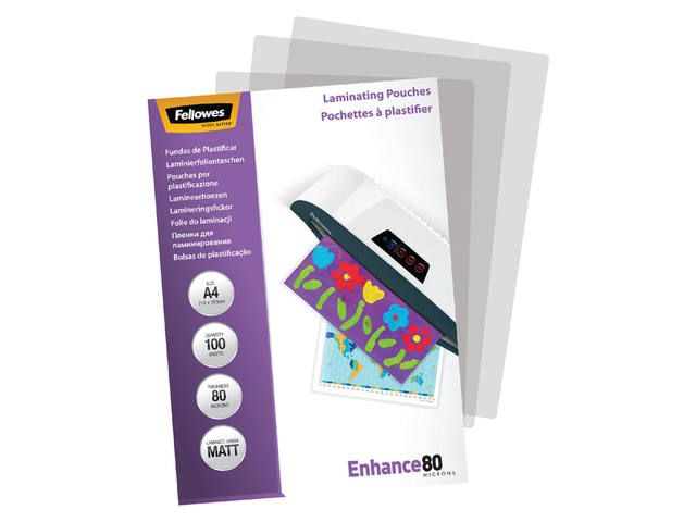 Lamineerhoes Fellowes A4 2x80micron mat