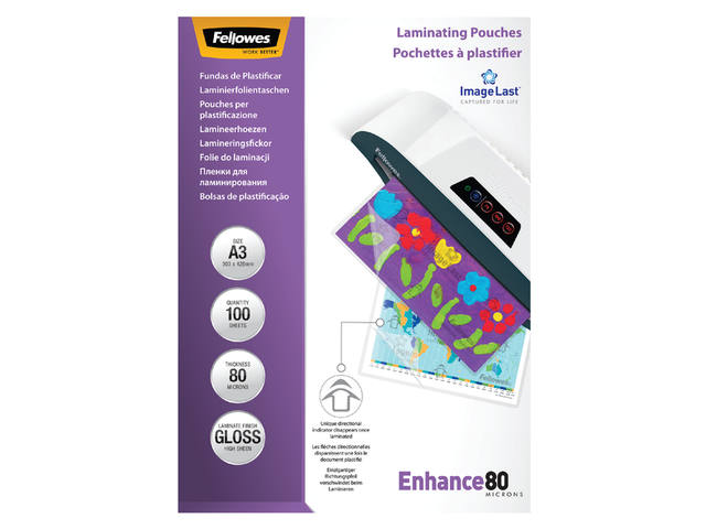 Lamineerhoes Fellowes A3 2x80micron glans