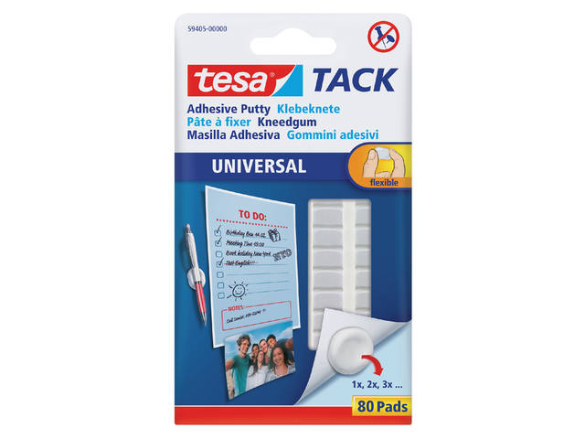 Kneedgum tesa TACK Uni zelfkl 80 pads