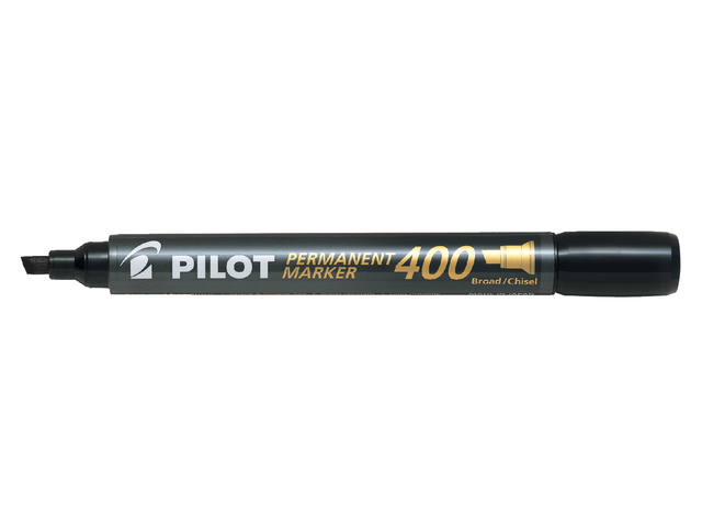 Permanent marker PILOT 400 schuin B zwart 15+5