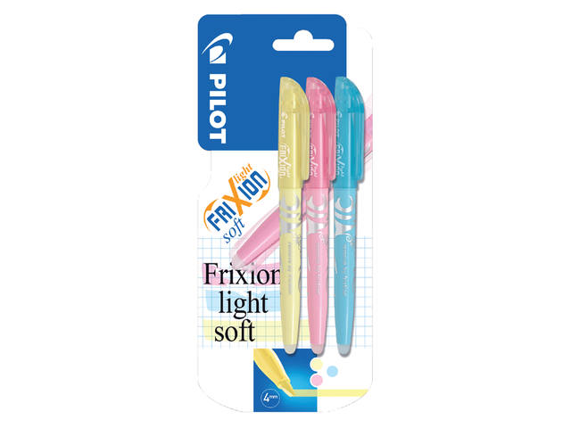 Markeerstift PILOT friXion soft pastel 3st assorti
