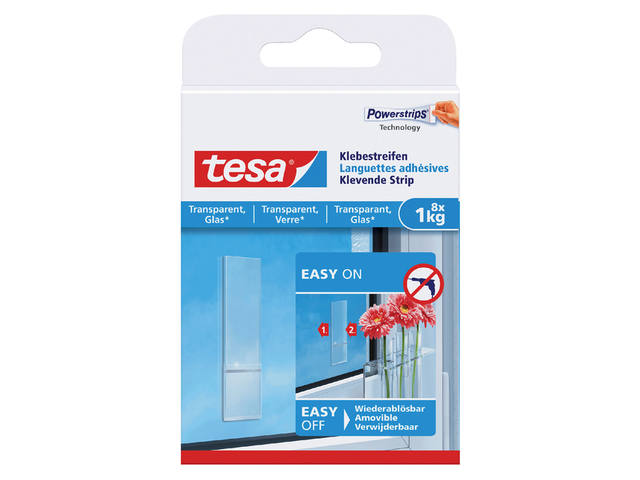 Kleefstrips tesa dubbelzijdig transparant 1kg