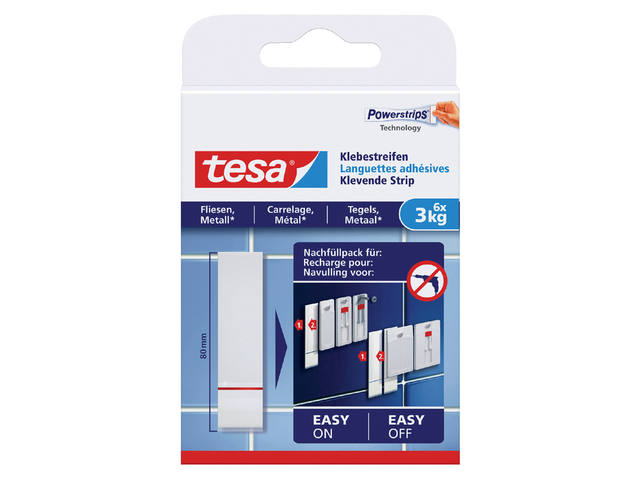 Kleefstrips tesa tegels en metaal 3kg wit