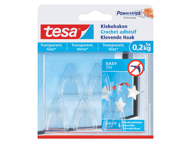 Klevende haak tesa 0.2kg transparant