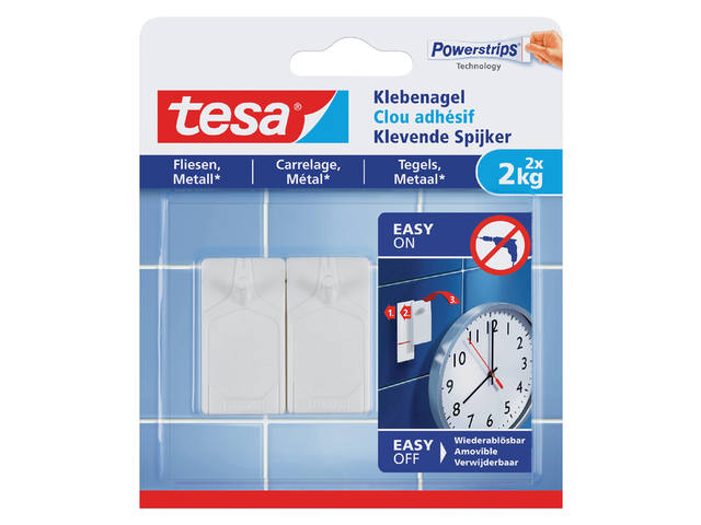 Klevende Spijker tesa tegels metaal 2kg wit