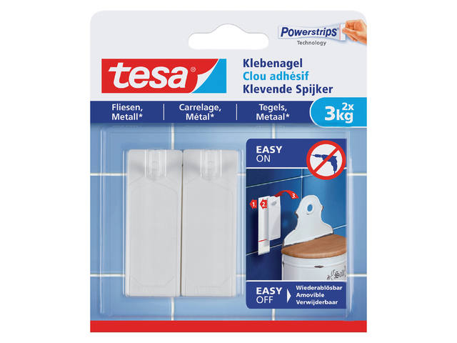 Klevende Spijker tesa tegels  metaal 3kg wit