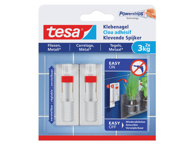 Klevende spijker tesa tegels metaal 3kg verstelb