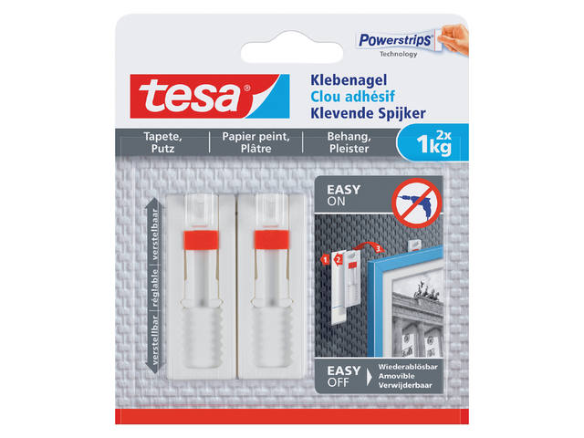 Klevende spijker tesa behang pleister 1kg verstelb