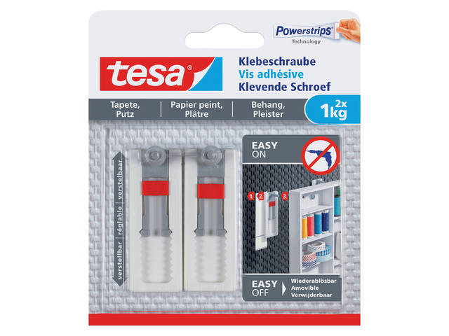 Klevende schroef tesa behang pleister 1kg verstelb