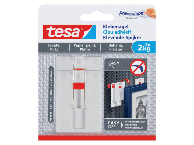 Klevende spijker tesa behang pleister 2kg verstelb