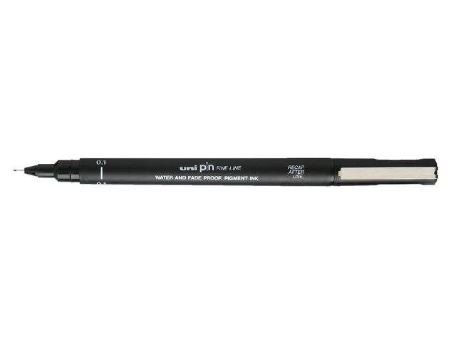 Fineliner Uni-ball Pin 0.1mm zwart