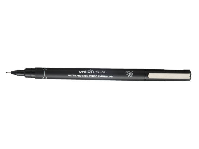 Fineliner Uni-ball Pin 0.2mm zwart