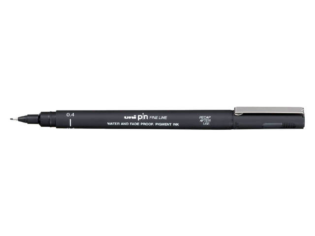Fineliner Uni-ball Pin 0.4mm zwart