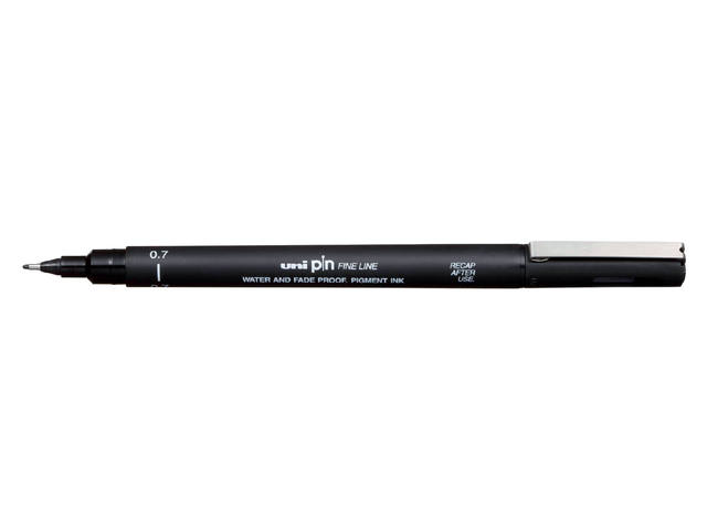 Fineliner Uni-ball Pin 0.7mm zwart