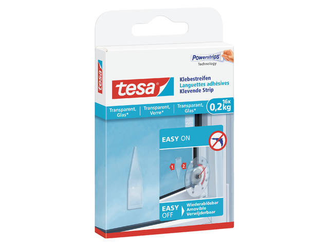 Kleefstrips tesa dubbelzijdig transparant 0.2kg
