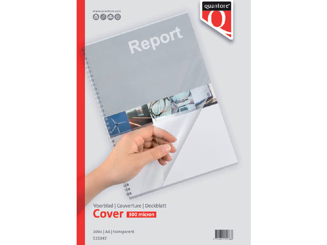 Voorblad Quantore A4 PVC 300micron transparant