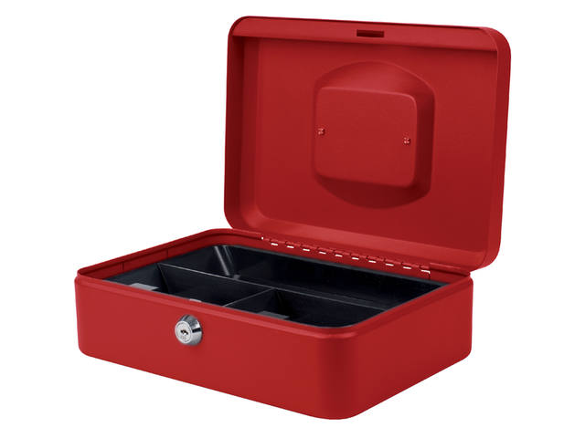 Geldkist pavo 250x180x90mm rood
