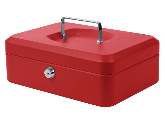 Geldkist pavo 250x180x90mm rood