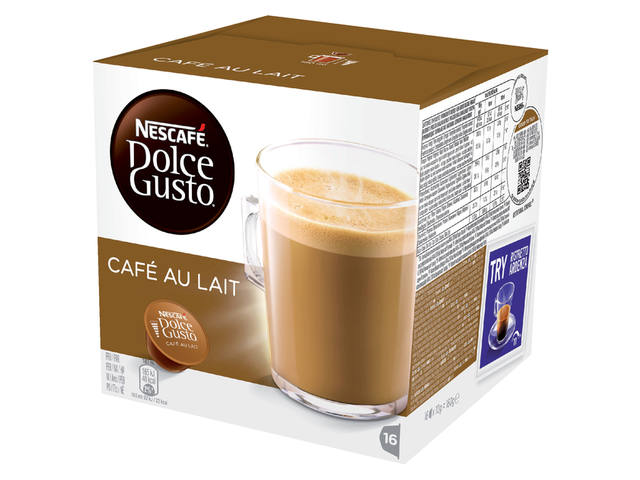 Koffiecups Dolce Gusto cafe au lait 16st