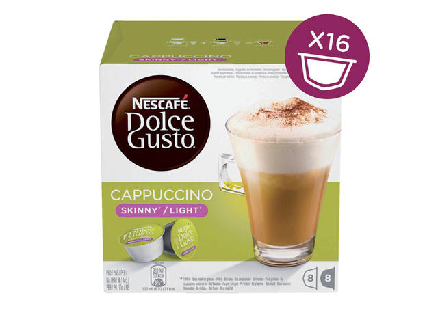 Koffiecups Dolce Gusto cappuccino light 16st 8kop