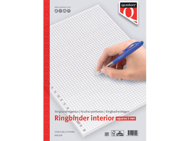 Interieur Quantore A4 23r 70gram ruit 5mm 100vel
