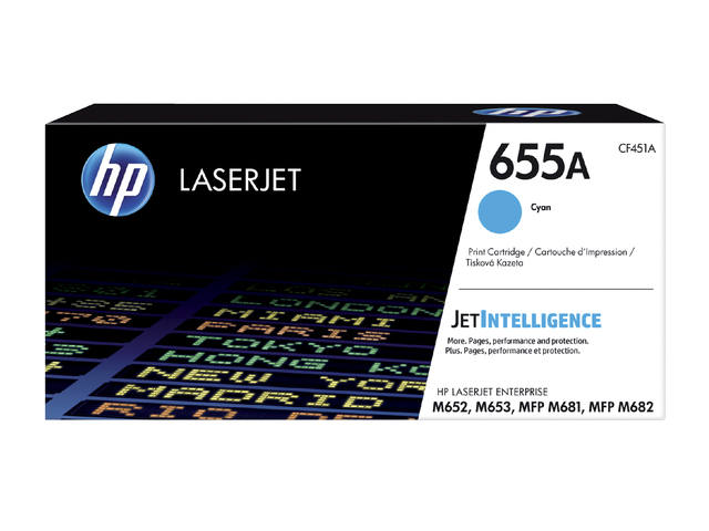 Tonercartridge HP CF451A 655A blauw