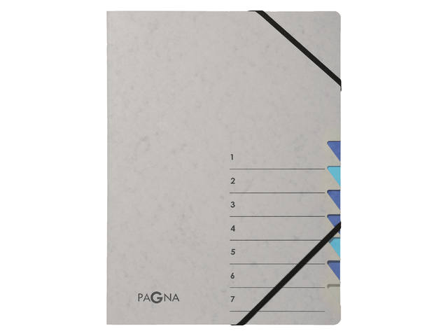 Sorteermap Pagna Easy A4 7 tabs blauw