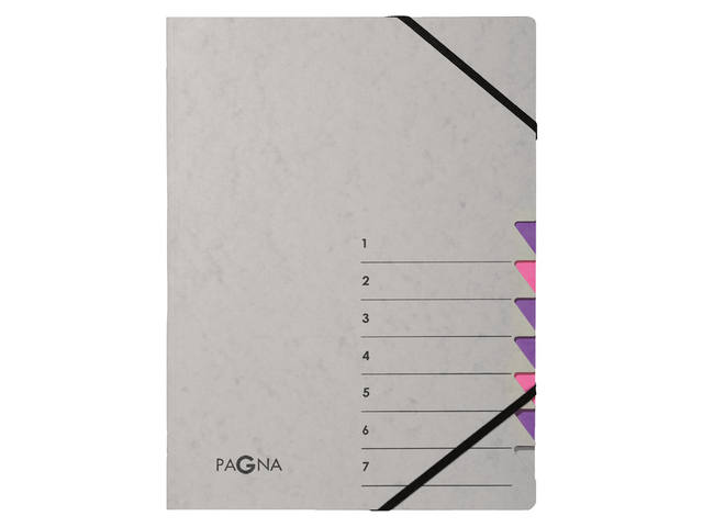 Sorteermap Pagna Easy A4 7 tabs paars lila