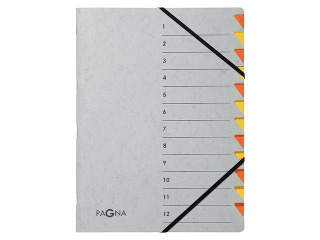 Sorteermap Pagna Easy A4 12 tabs oranje/geel
