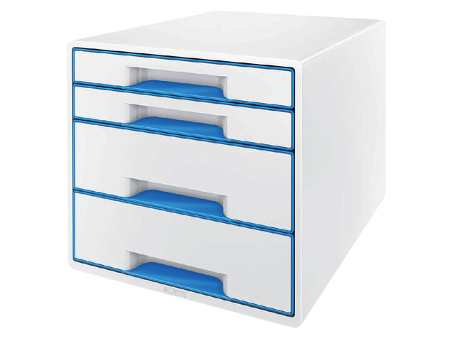 LADENBOX LEITZ WOW 4 LADEN WIT/BLAUW