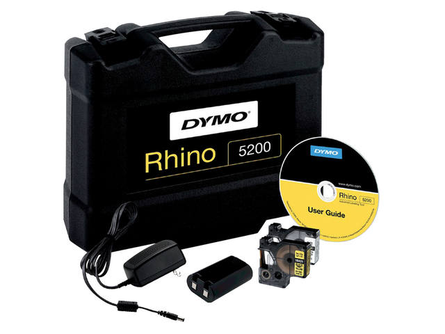 Labelprinter Dymo Rhino 5200 abc 19mm geel koffer