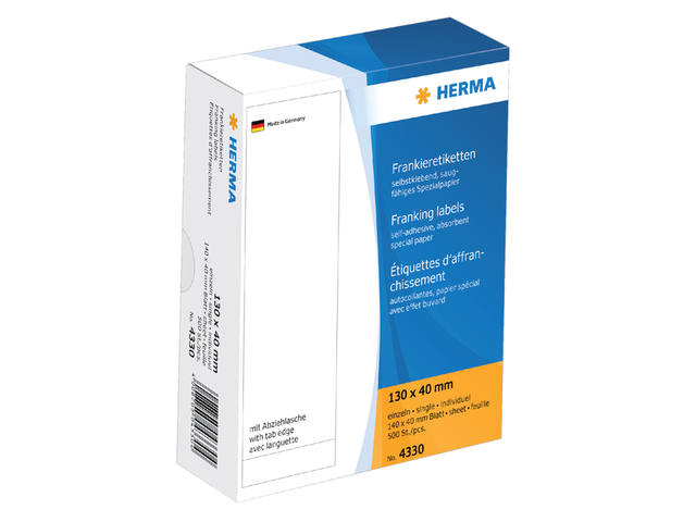 Frankeeretiket HERMA 4330 130x40mm 500st