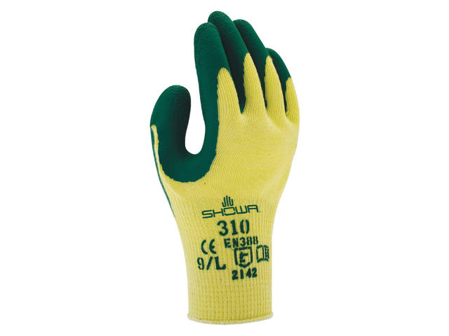 Griphandschoen Showa 310 latex S groen