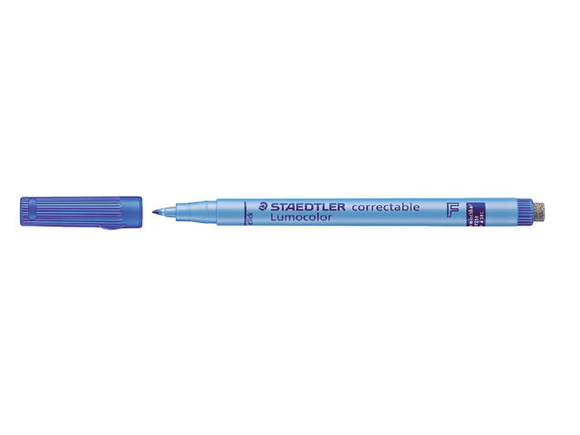 Viltstift Staedtler OHP Lumo F 305 correctable bl